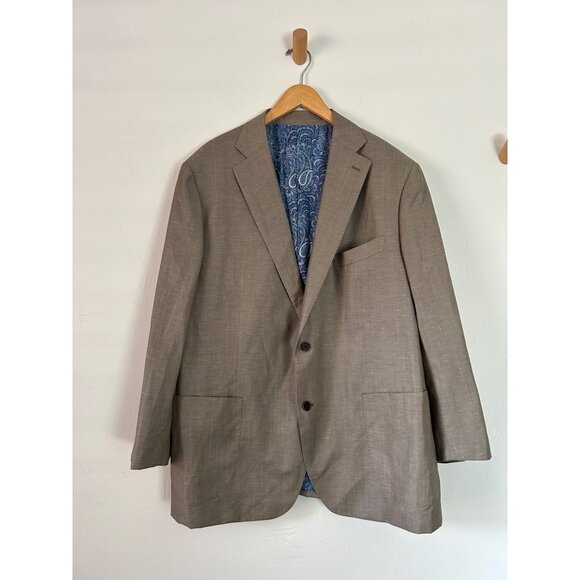 Suitsupply Men's Wool & Linen Blazer With Paisley Lining Sz 54R - Picture 2 of 13